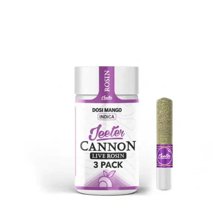 LIVE ROSIN BABY CANNON INFUSED PREROLL 3PK [1.5G] DOSI MANGO - 1.5 G - 3 PACK