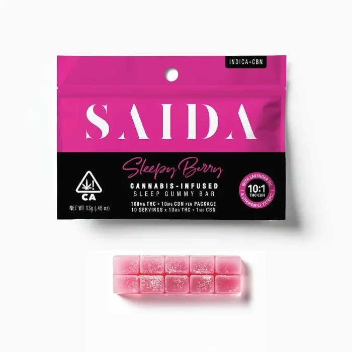 GUMMY BAR 10PK [100MG] 2:1 THC:CBN SLEEPY BERRY - 100 MG - 10 PACK