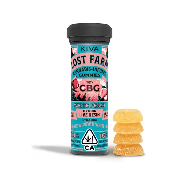 LIVE RESIN GUMMIES 10PK [100MG] 10:10 CBG WHITE PEACH X WHITE WIDOW X WHITE CBG - 100 MG - 10 PACK product image
