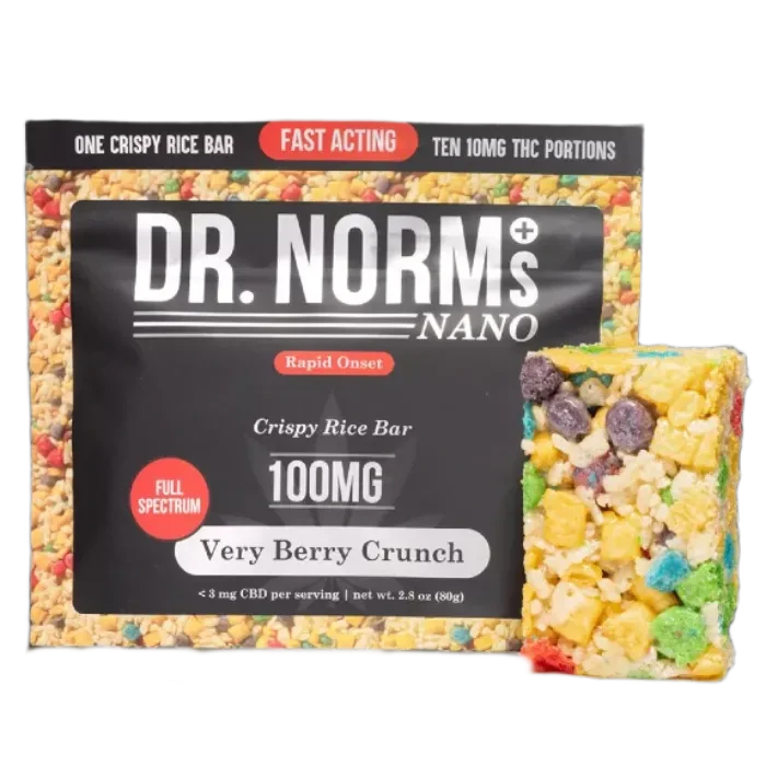 NANO VERY BERRY CRUNCH CRISPY RICE BAR SINGLE 100MG