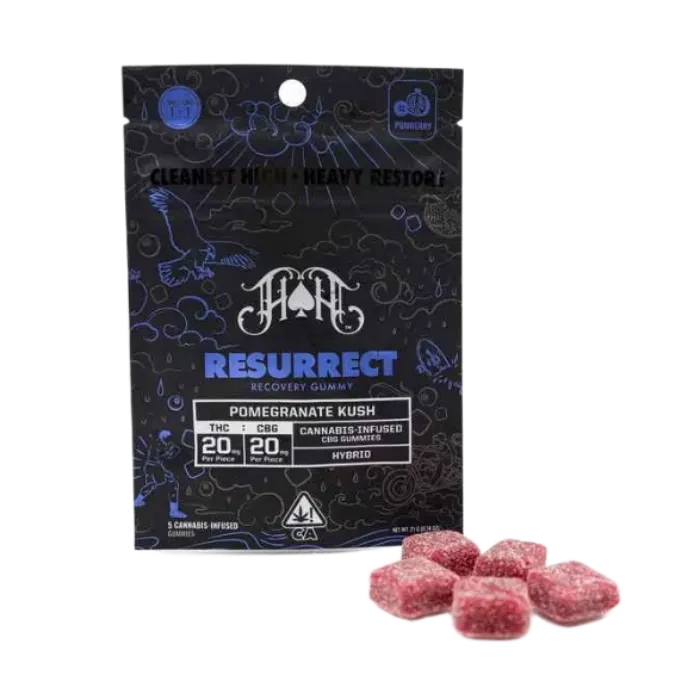 POMEGRANATE KUSH GUMMY THC:CBG 5 PACK 100MG
