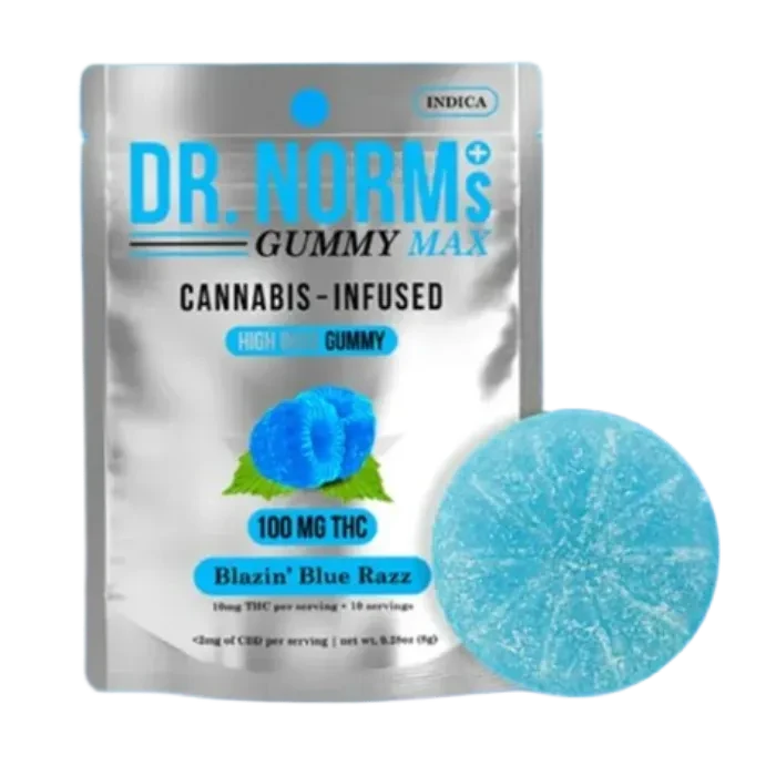 MAX BLAZIN BLUE RAZZ GUMMY SINGLE 100MG