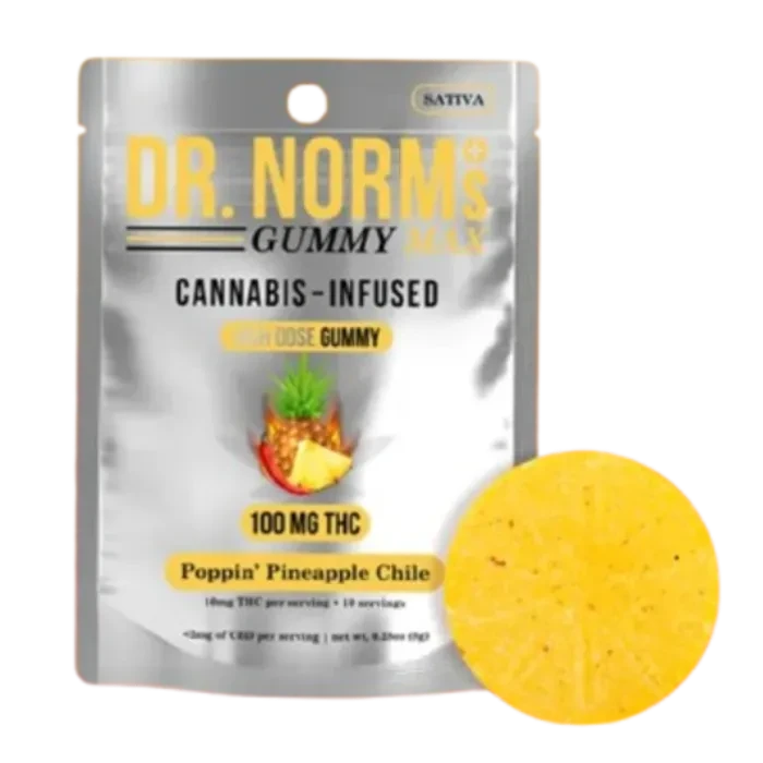 MAX POPPIN PINEAPPLE GUMMY SINGLE 100MG