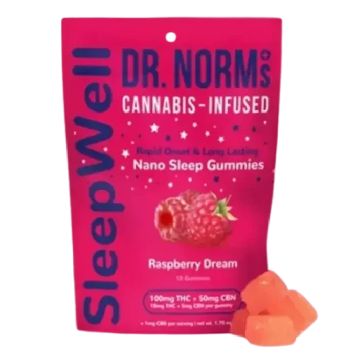 NANO RASPBERRY DREAM GUMMY 2:1 THC:CBN 10 PACK 100MG