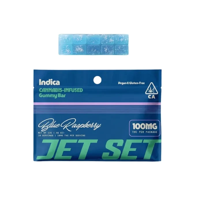 GUMMY BAR 10PK [100MG] BLUE RASPBERRY - 100 MG - 10 PACK