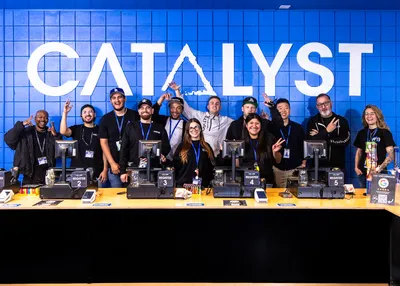 Catalyst Cannabis Lynwood dispensary team inside store helping customers at checkout counters