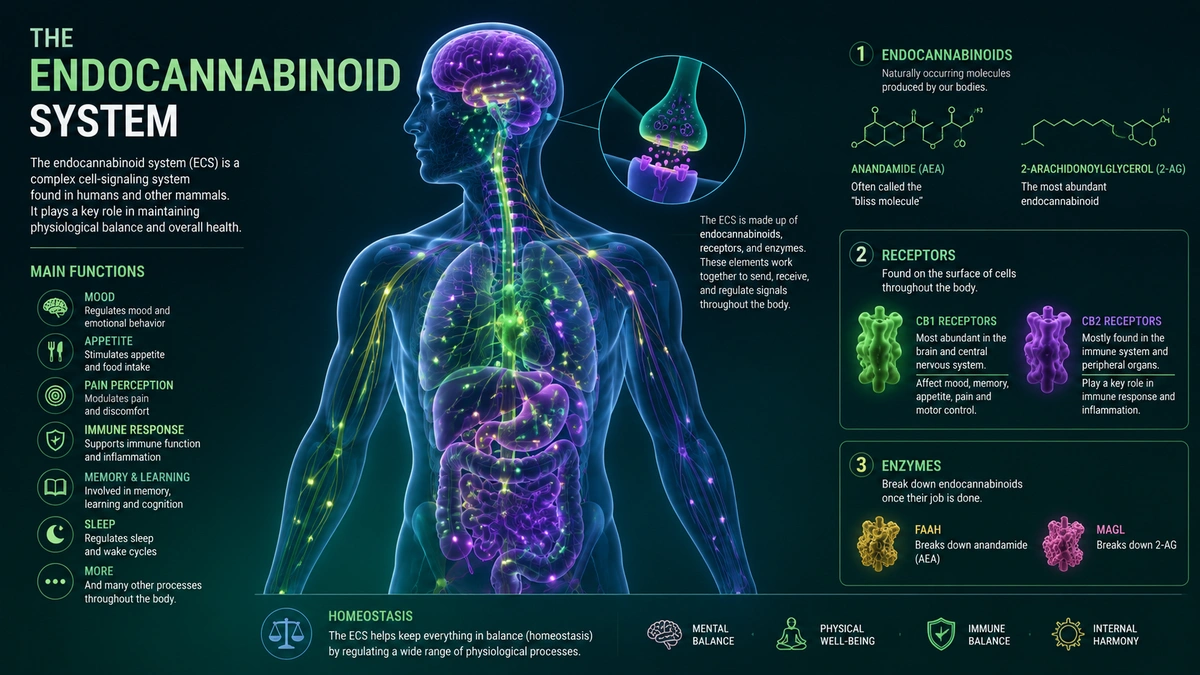 endocannabinoid system chart