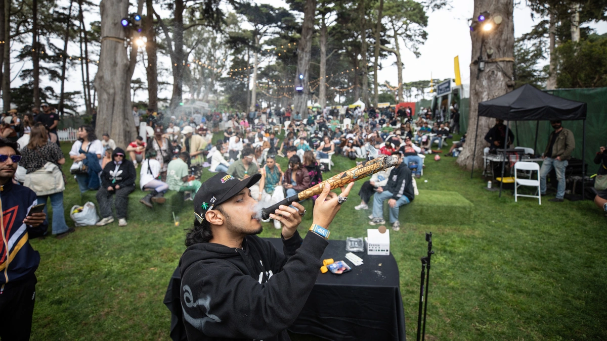 smoking at grass lands in outside lands