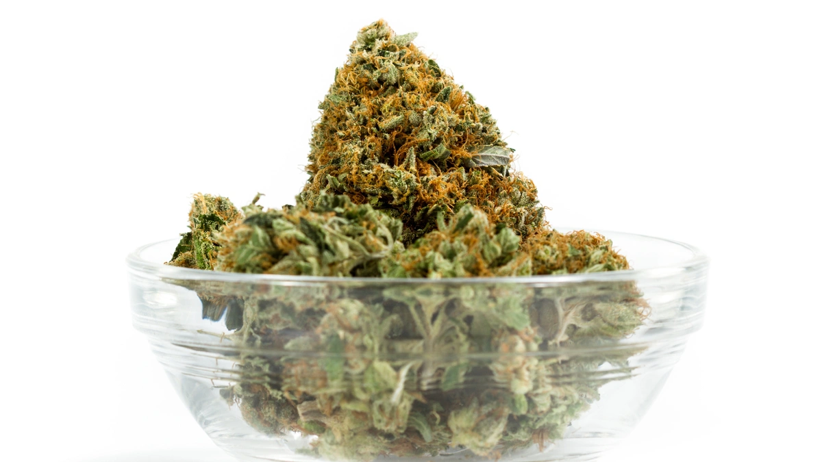 jar of cannabis bud