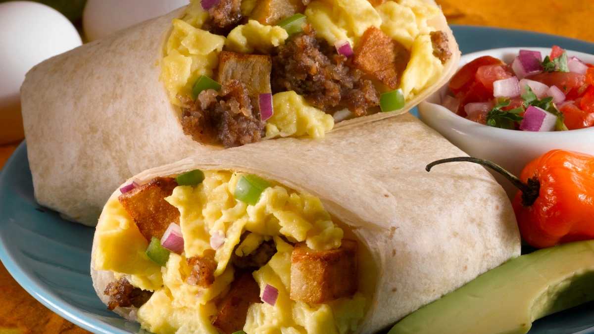breakfast burrito available as late night food in fairfield