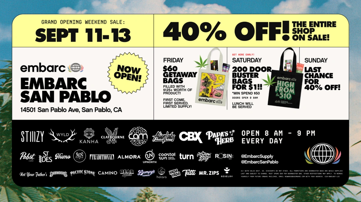 embarc san pablo grand opening flyer