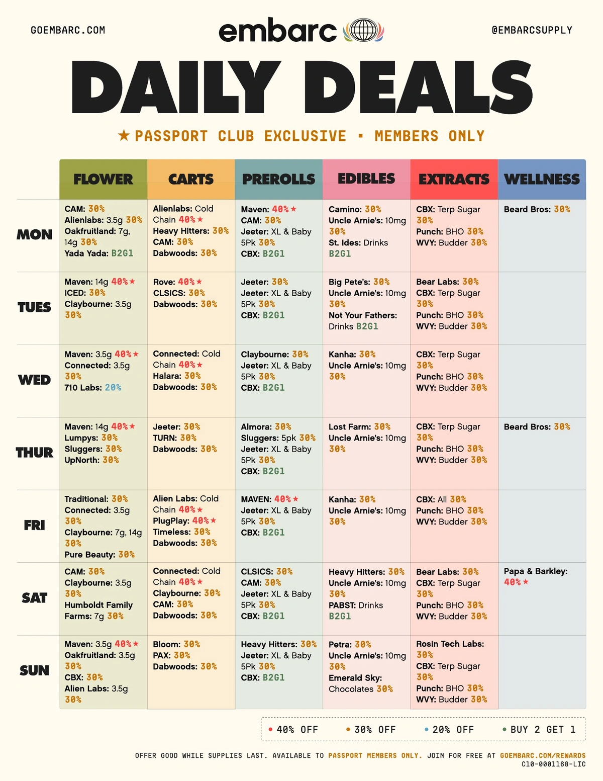 embarc daily deals flyer