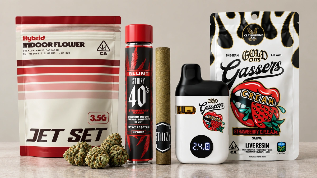 collection of cannabis products