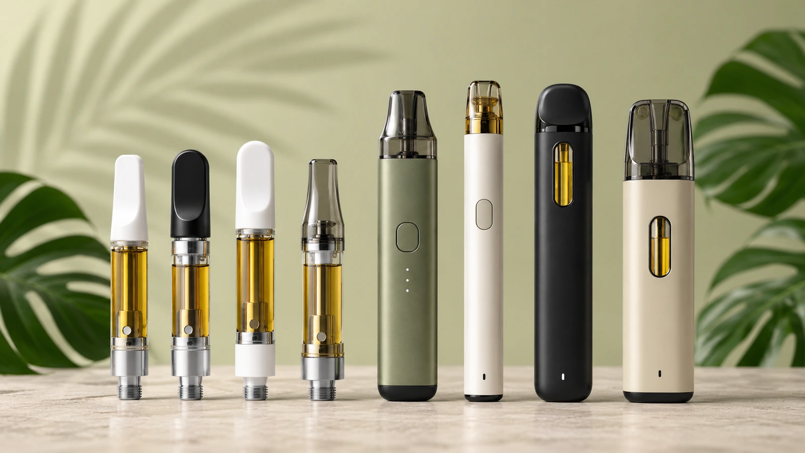 examples of the best thc vape carts including 510 thread and ready to use