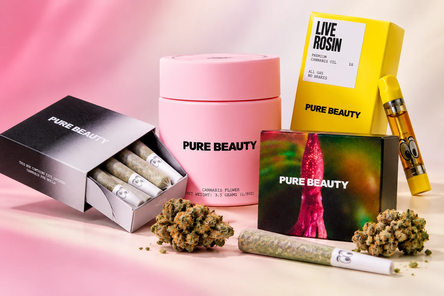 pure beauty cannabis assortment