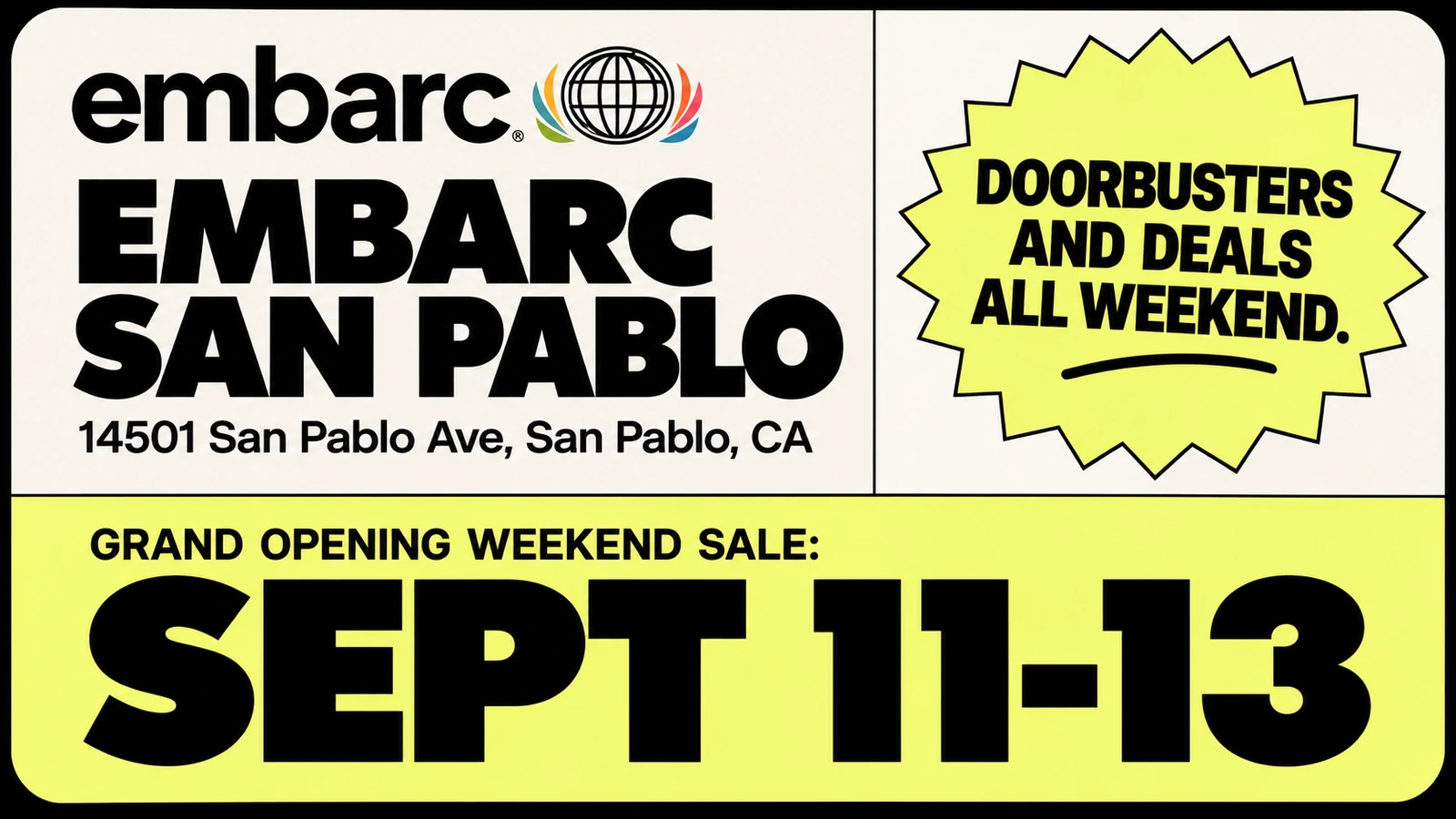 embarc san pablo grand opening