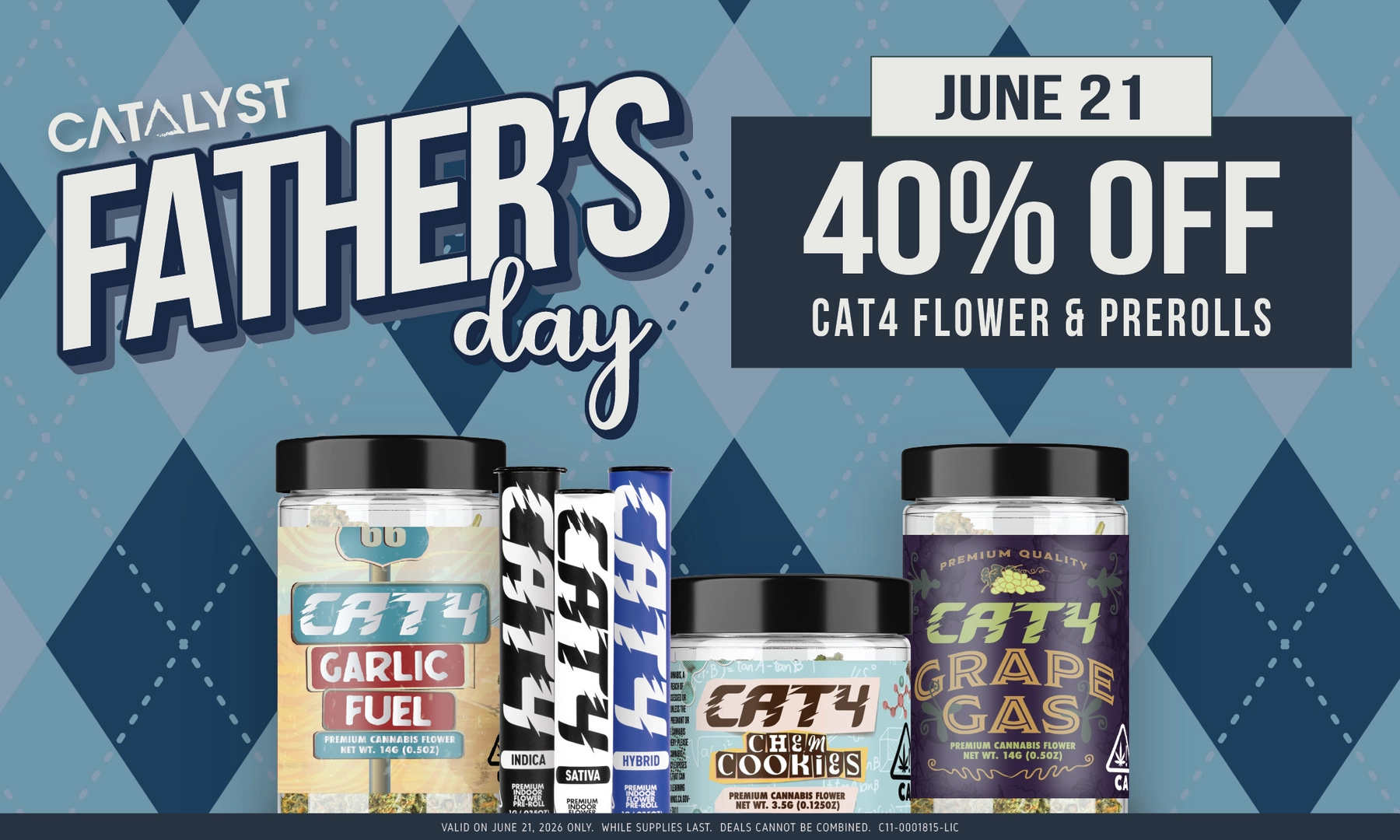 40% off CAT4 Flower & Prerolls