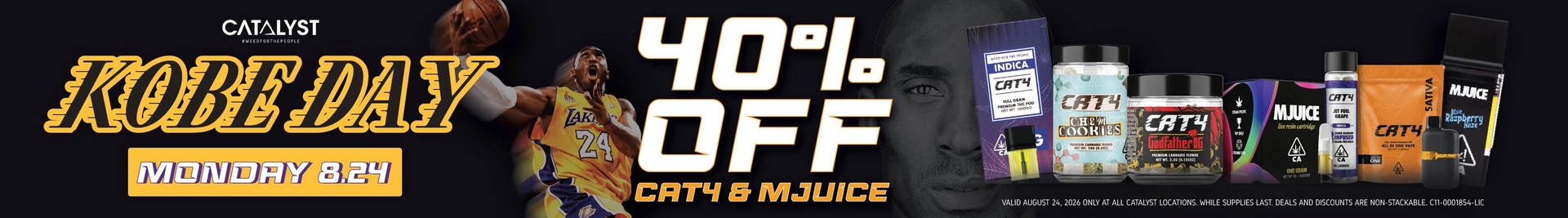 40% off CAT4 and MJUICE