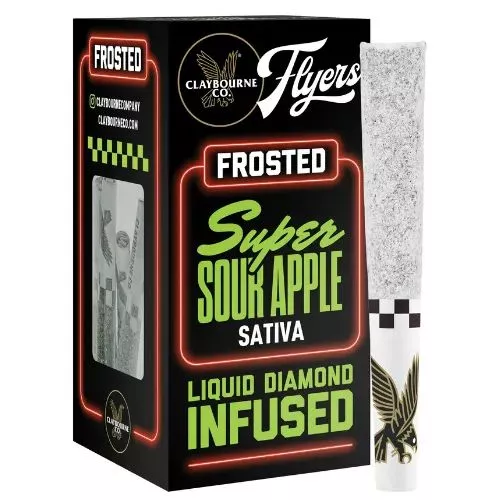 FROSTED FLYERS INFUSED PREROLL 5PK [2.5G] SUPER SOUR APPLE - 2.5 G - 5 PACK