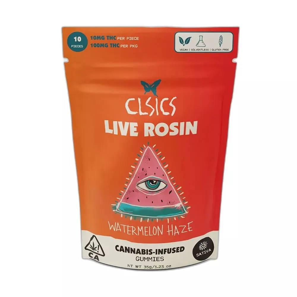LIVE ROSIN GUMMIES 10PK [100MG] WATERMELON HAZE product image
