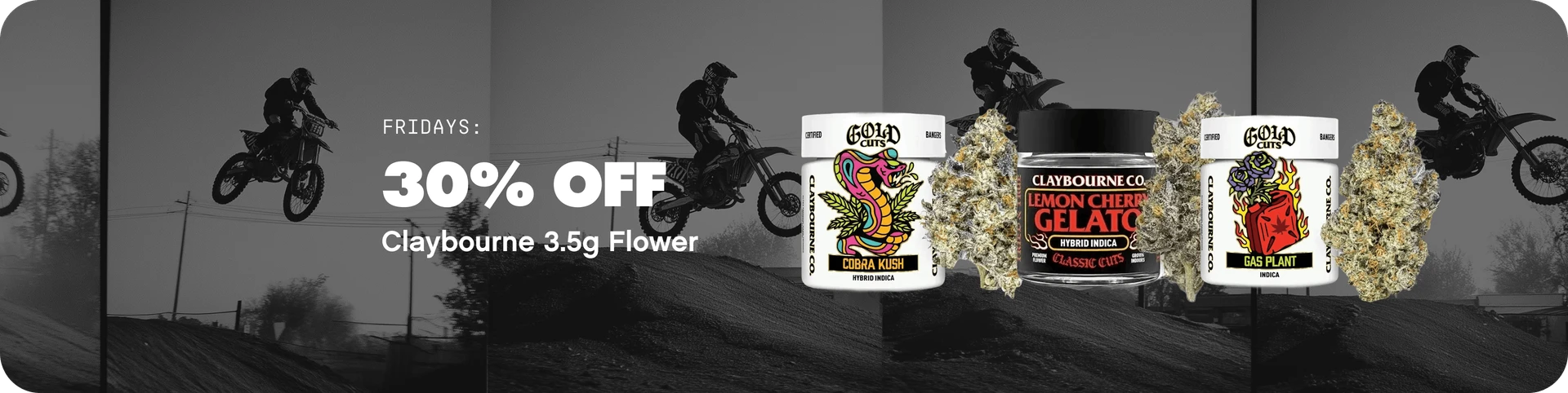 30% Off Claybourne 3.5g Flower