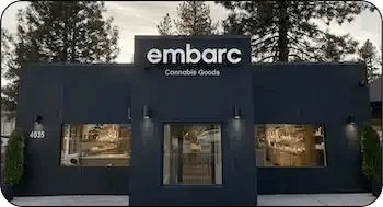 Tahoe dispensary interior showing cannabis products and displays