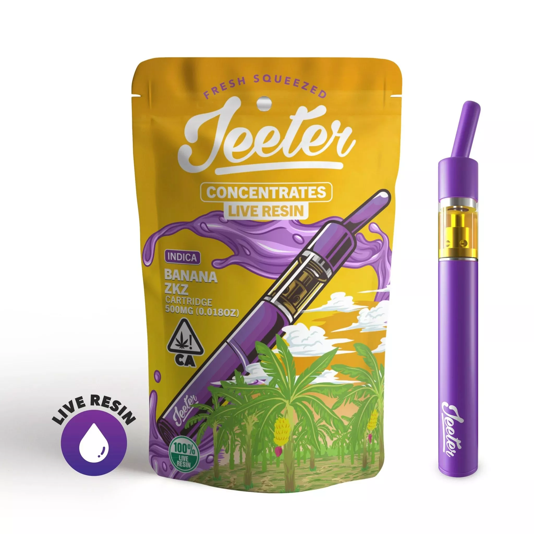 LIVE RESIN READY TO USE VAPORIZER [1G] BANANA ZKZ