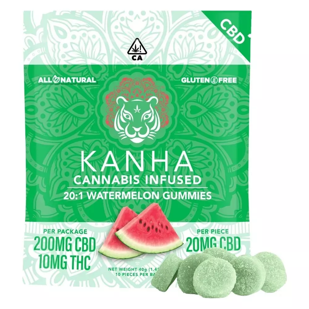 GUMMIES 10PK [100MG] 20:1 THC:CBD WATERMELON product image