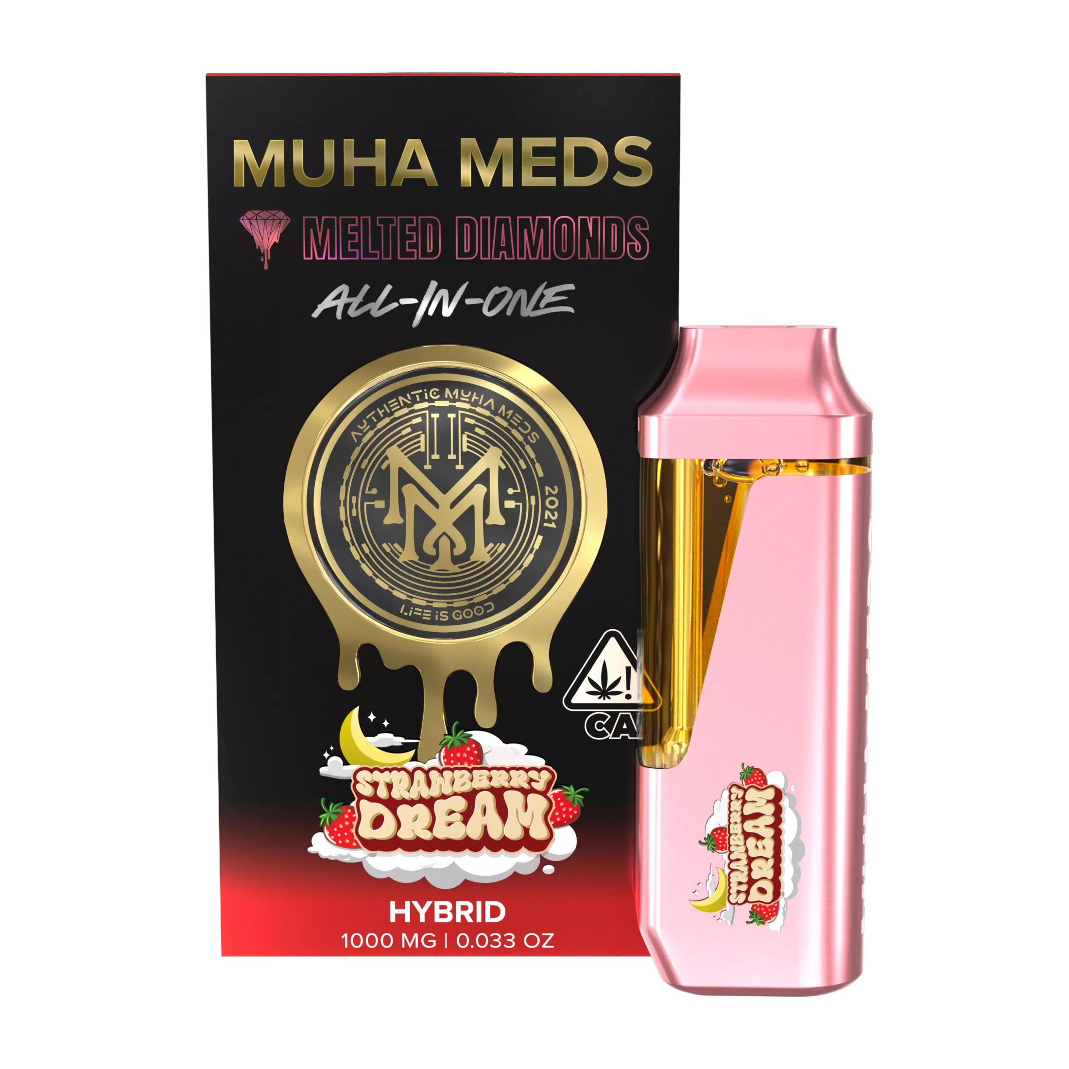 STRAWBERRY DREAM MELTED DIAMONDS AIO 1000MG