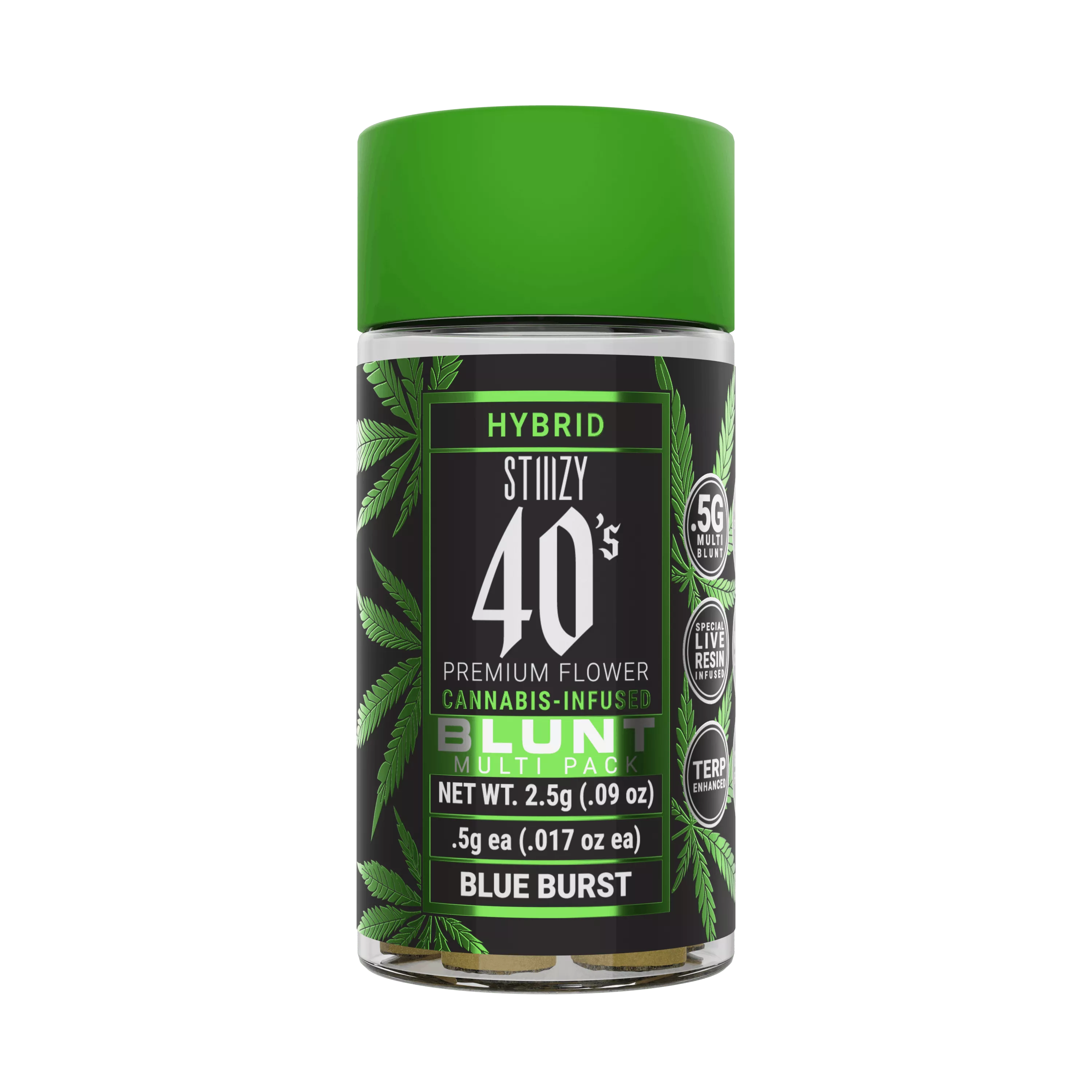 INFUSED 40'S MINI BLUNT 5PK [2.5G] BLUE BURST