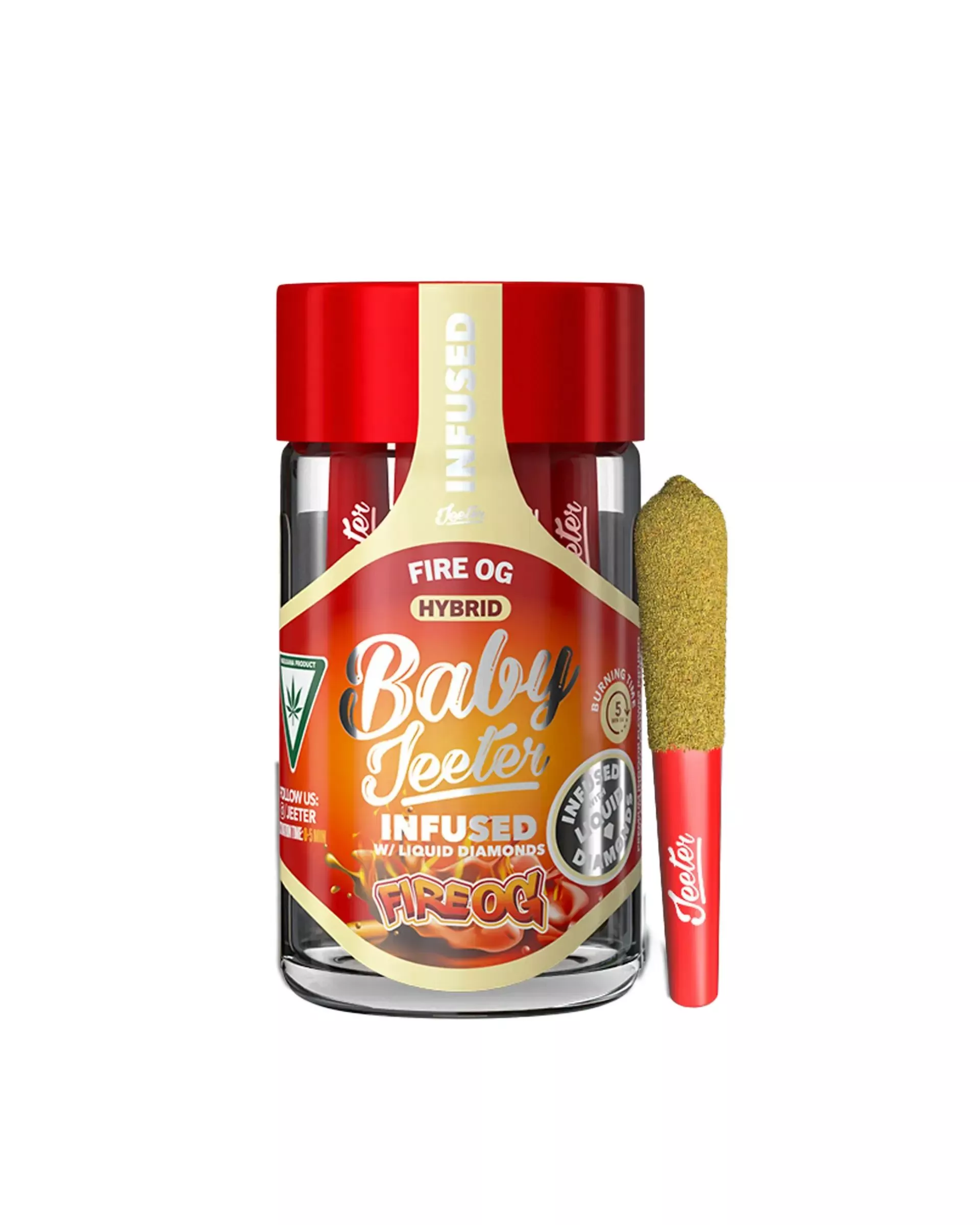 BABY JEETER INFUSED PREROLL 5PK [2.5G] FIRE OG