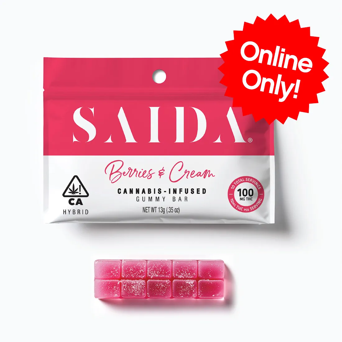 GUMMY BAR 10PK [100MG] BERRIES & CREAM - 100 MG - 10 PACK product image
