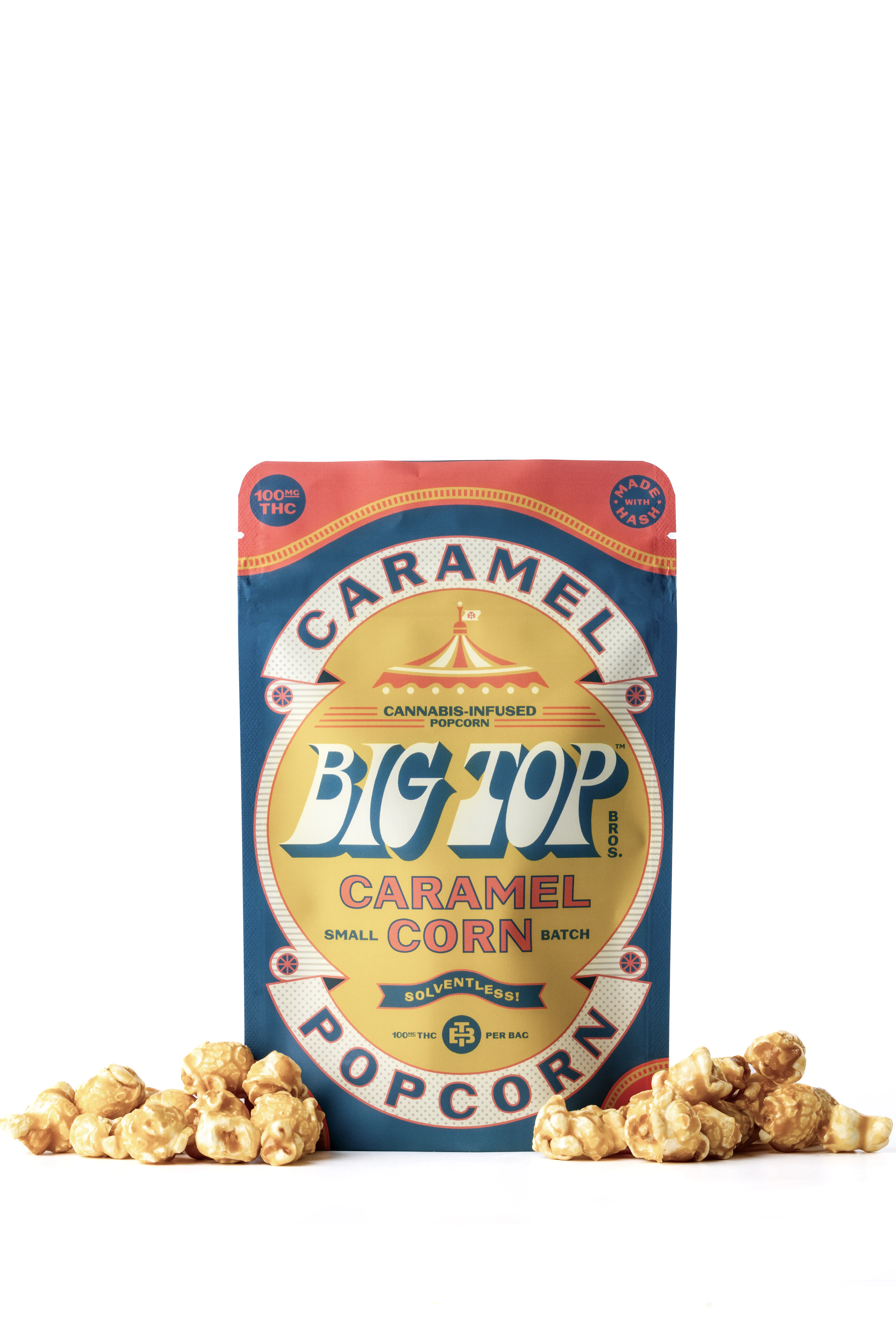 BIG TOP HASH-INFUSED CARAMEL POPCORN 100 MG