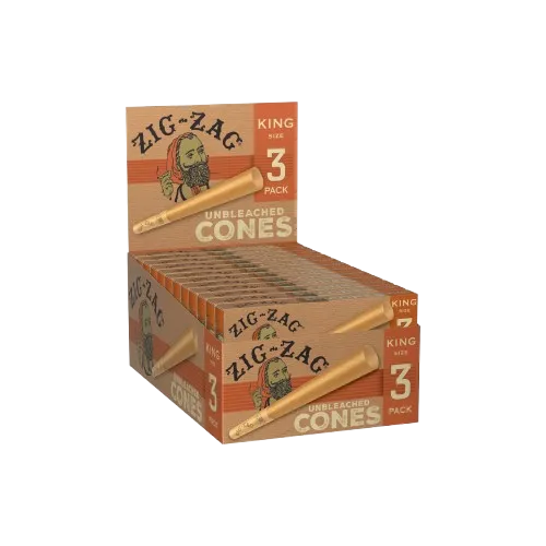 UNBLEACHED PRE-ROLLED CONES KING SIZE - ONE SIZE - 3 PACK product image