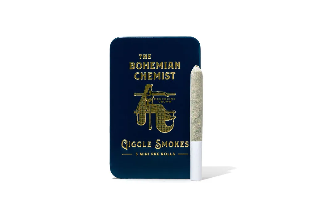 GIGGLE SMOKES MINI PREROLL 5PK TIN [2.5G] AFRICAN GOLD