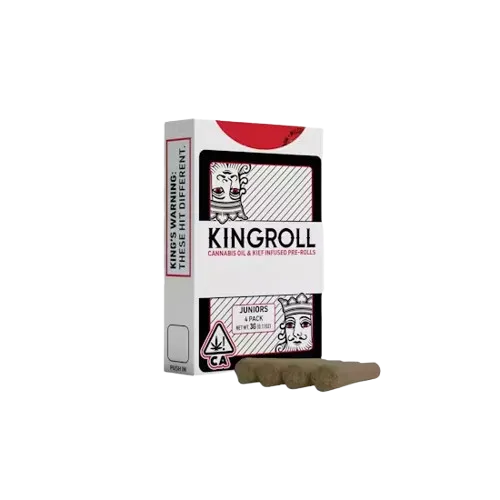 KINGROLL JUNIOR INFUSED PREROLL 4PK [3G] HYBRID MIX #4 V3 - 3 G - 4 PACK