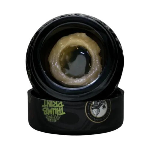 BLACK LABEL ROSIN [1G] STRAWGUAVA X HONEY BANANA THUMBPRINT - GROWN BY LUMA CALIFORNIA FARMS AND EMERALD QUEEN - 1 G