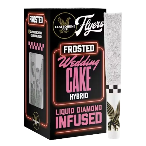 FROSTED FLYERS INFUSED PREROLL 5PK [2.5G] WEDDING CAKE - 2.5 G - 5 PACK