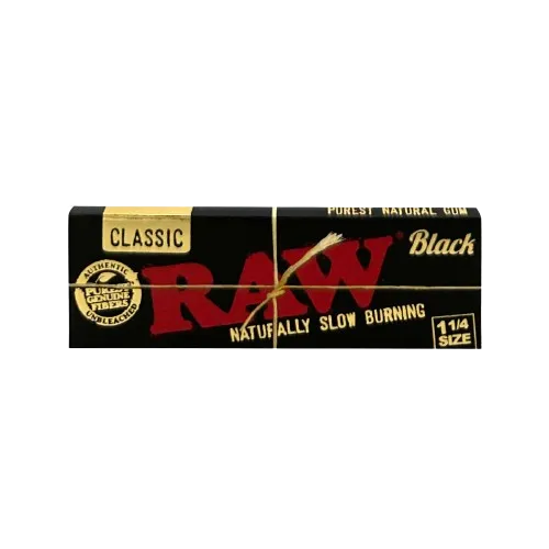 CLASSIC BLACK 1 1/4" ROLLING PAPERS - ONE SIZE product image