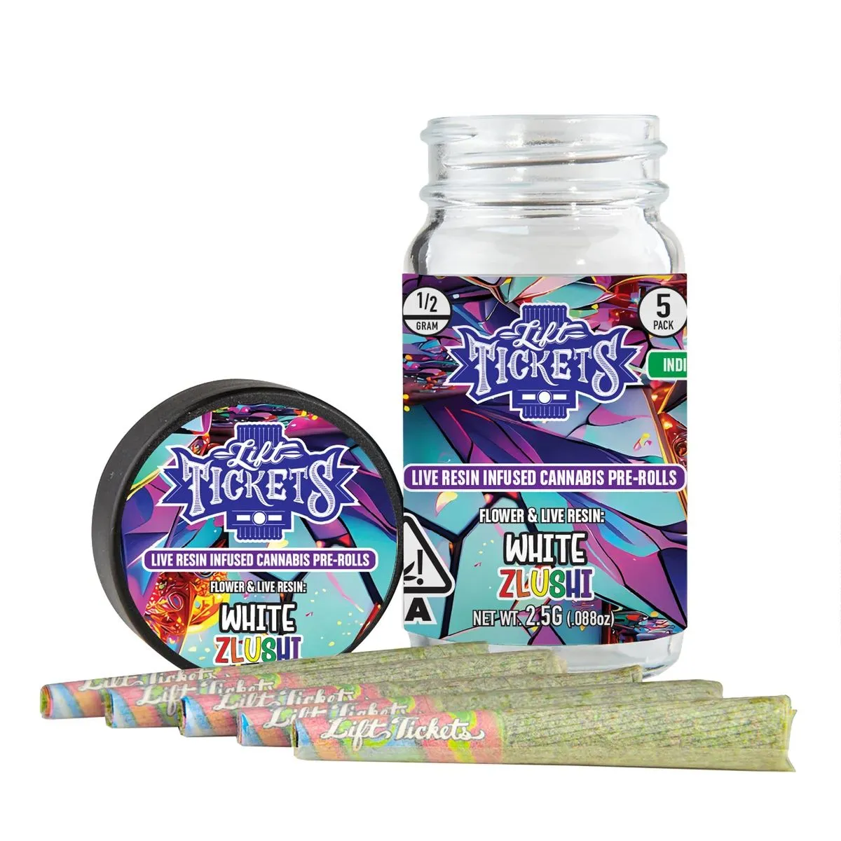 INFUSED PREROLL 5PK [2.5G] WHITE ZLUSHI