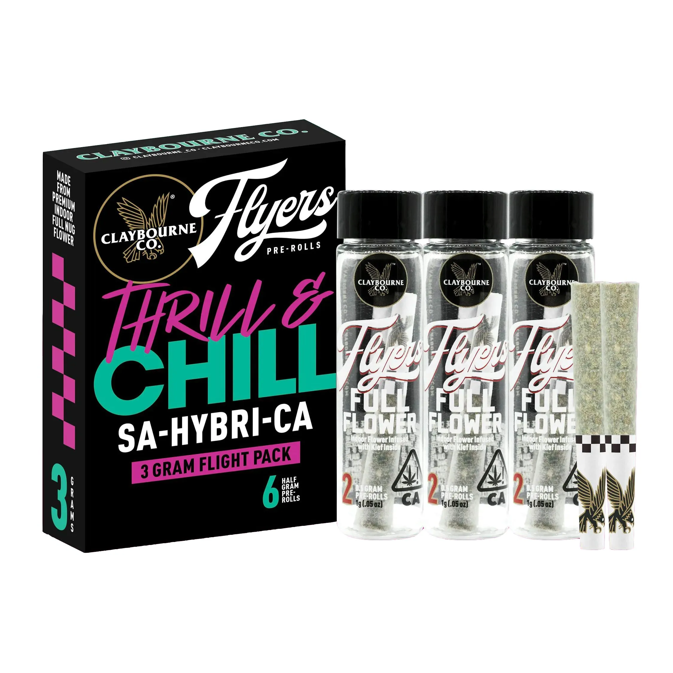 PREROLL VARIETY 6PK THRILL AND CHILL [3G] BG + DP + HB - 3 G - 6 PACK