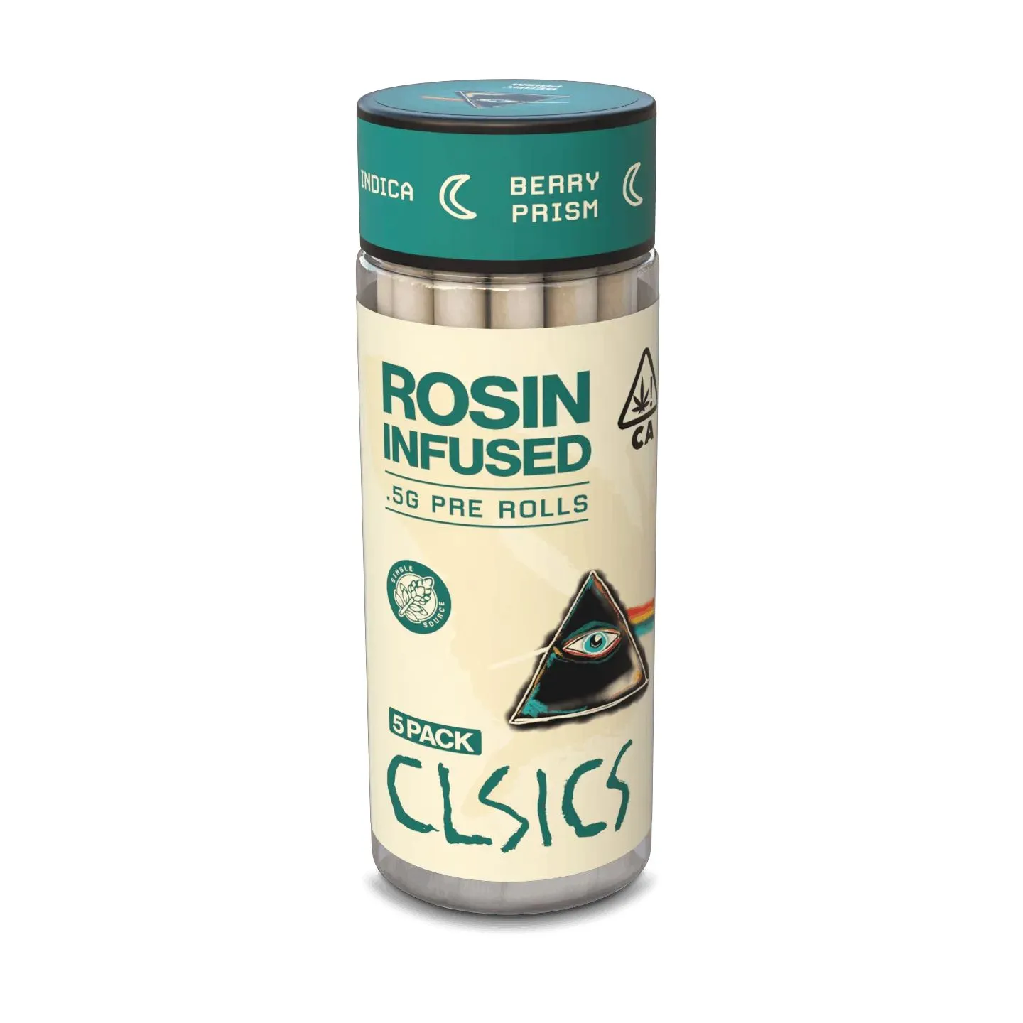 ROSIN INFUSED PREROLL 5PK [2.5G] BERRY PRISM - 2.5 G - 5 PACK