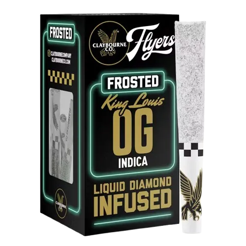 FROSTED FLYERS INFUSED PREROLL 5PK [2.5G] KING LOUIS OG - 2.5 G - 5 PACK
