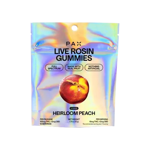 LIVE ROSIN GUMMIES 10PK [100MG] HEIRLOOM PEACH - 100 MG - 10 PACK product image