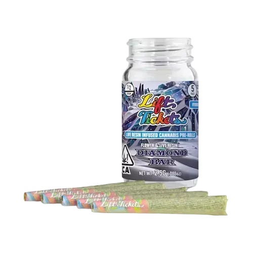 INFUSED PREROLL 5PK [2.5G] DIAMOND BAR - 2.5 G - 5 PACK