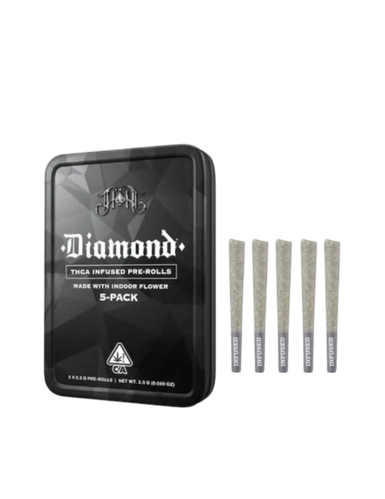 DIAMOND INFUSED PREROLL 5PK [2.5G] BLUE SHERBERT
