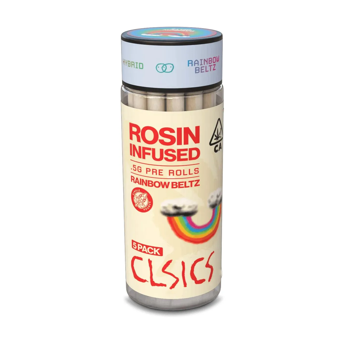 ROSIN INFUSED PREROLL 5PK [2.5G] RAINBOW BELTZ