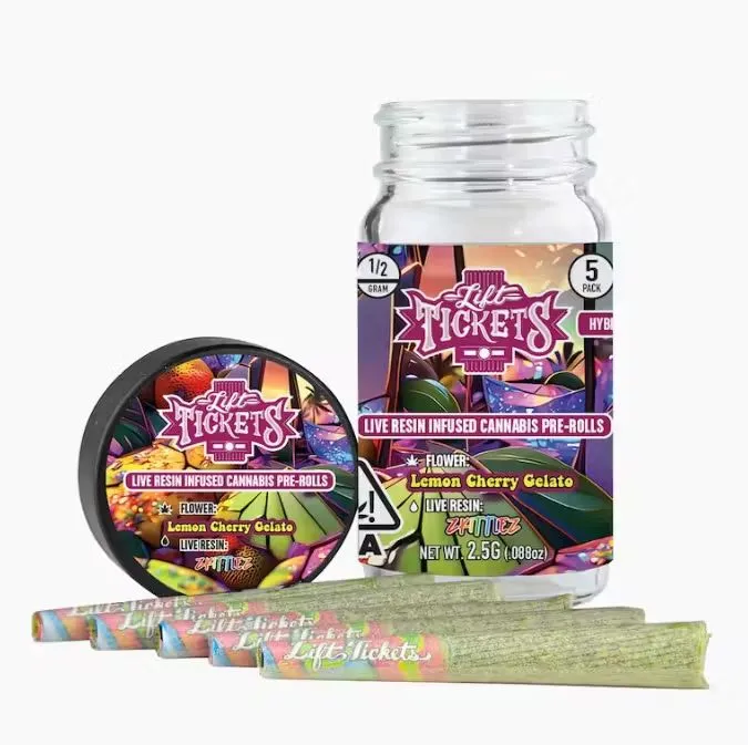 INFUSED PREROLL 5PK [2.5G] LEMON CHERRY GELATO