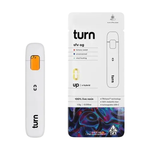 TURN UP LIVE RESIN READY TO USE VAPORIZER [1G] SFV OG - 1 G product image