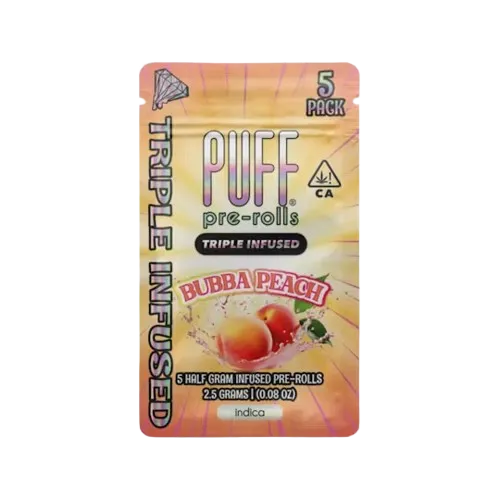 DIAMOND INFUSED PREROLL 5PK [2.5G] BUBBA PEACH - 2.5 G - 5 PACK product image